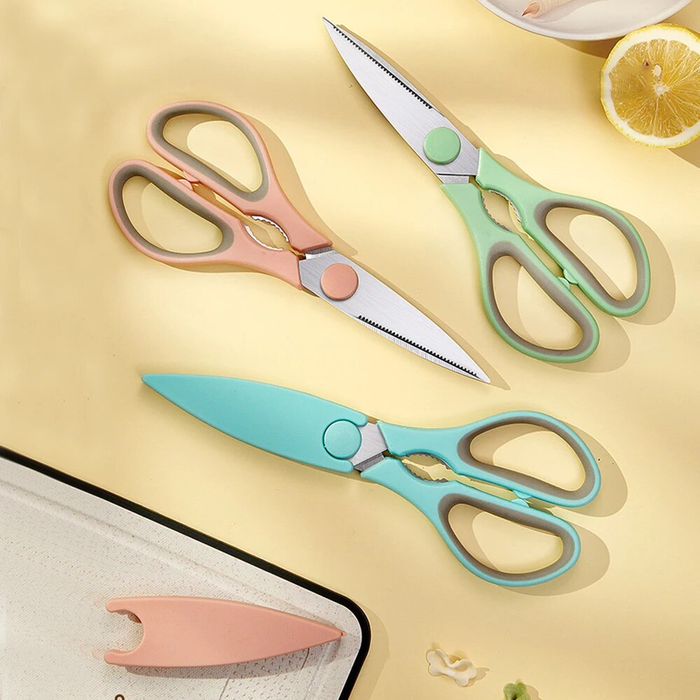 Baby Food Scissors - Paslanmaz çelik ev mutfak makas çift