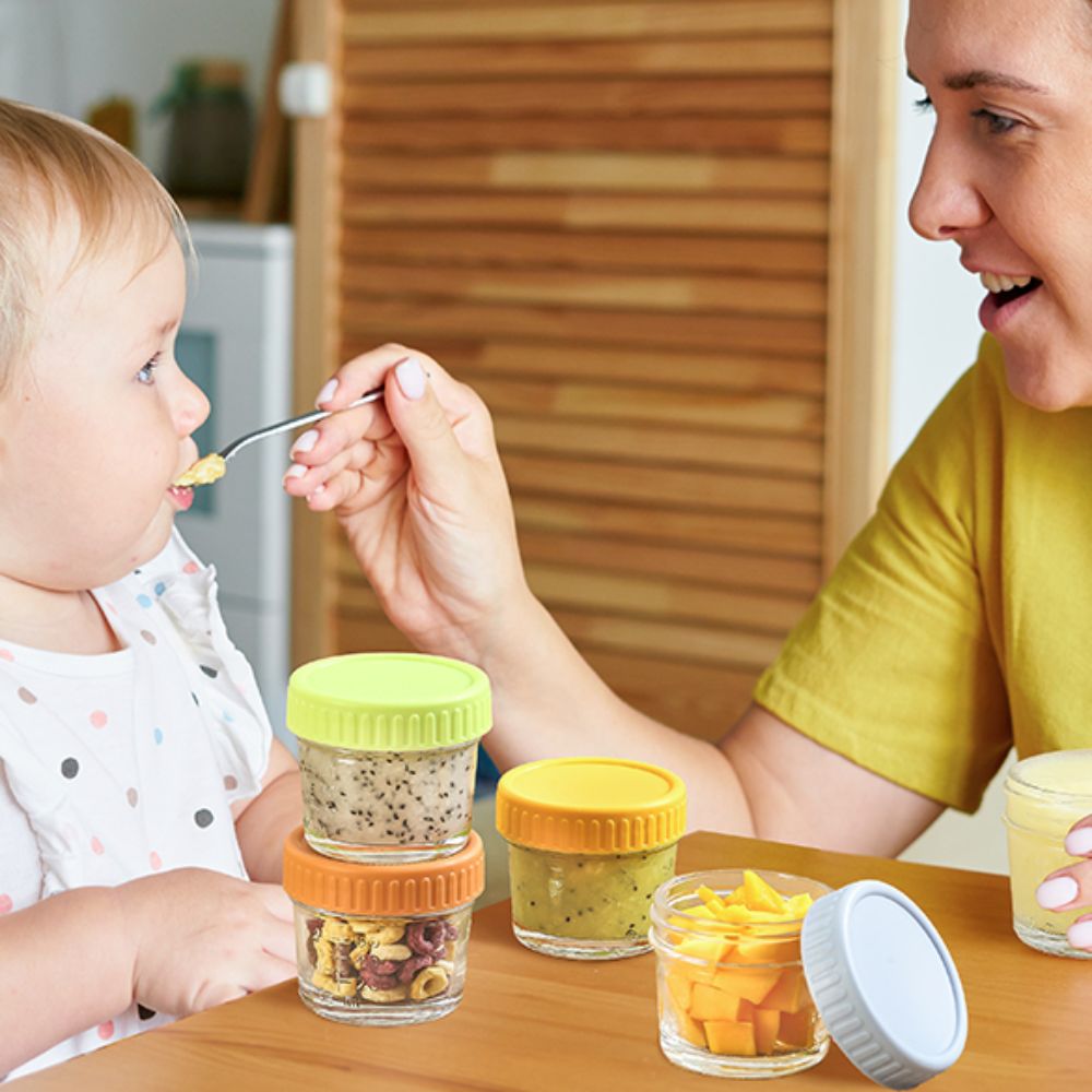 Baby Food Jars With Lids - 6 adet çok amaçlı cam bebek